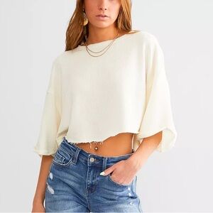 FREE PEOPLE Off My Mind Cropped T-Shirt